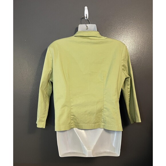 Marianne Jacket Womens Large Light Green Button Front Cotton Blend Casual USA - Picture 4 of 6
